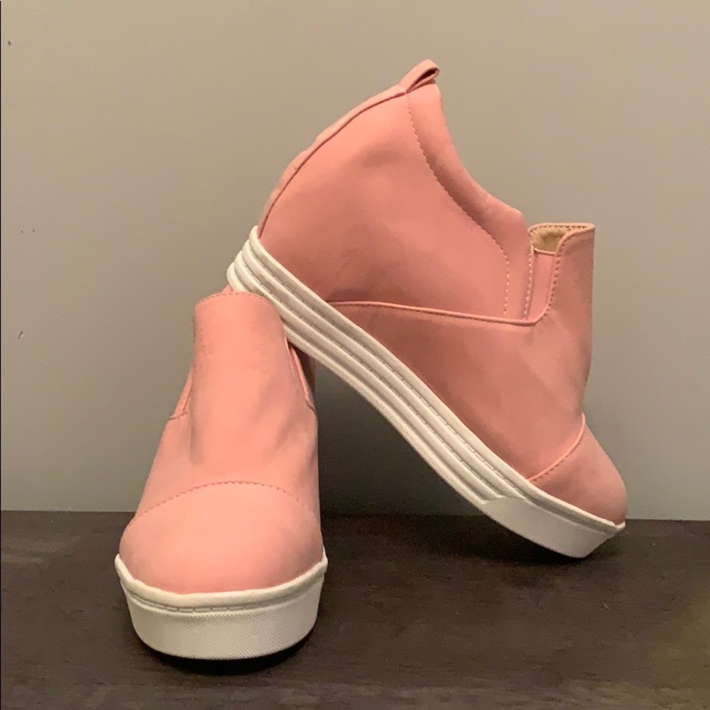 Baby Pink Platform Sneakers